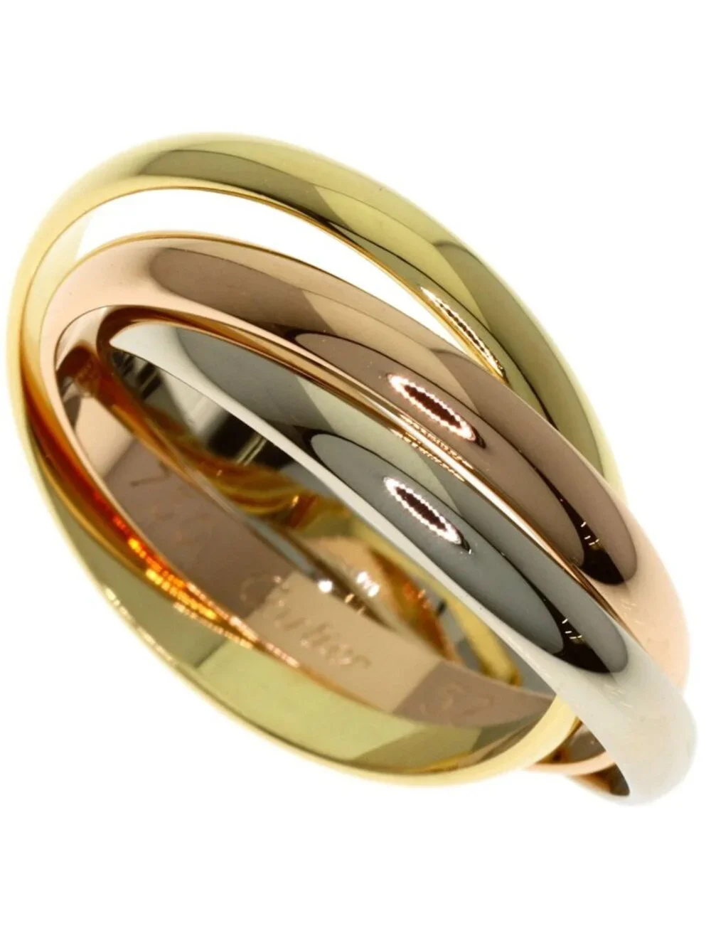 Cartier Trinity SM 52 Ring 18k Yellow Gold 18k Pink White